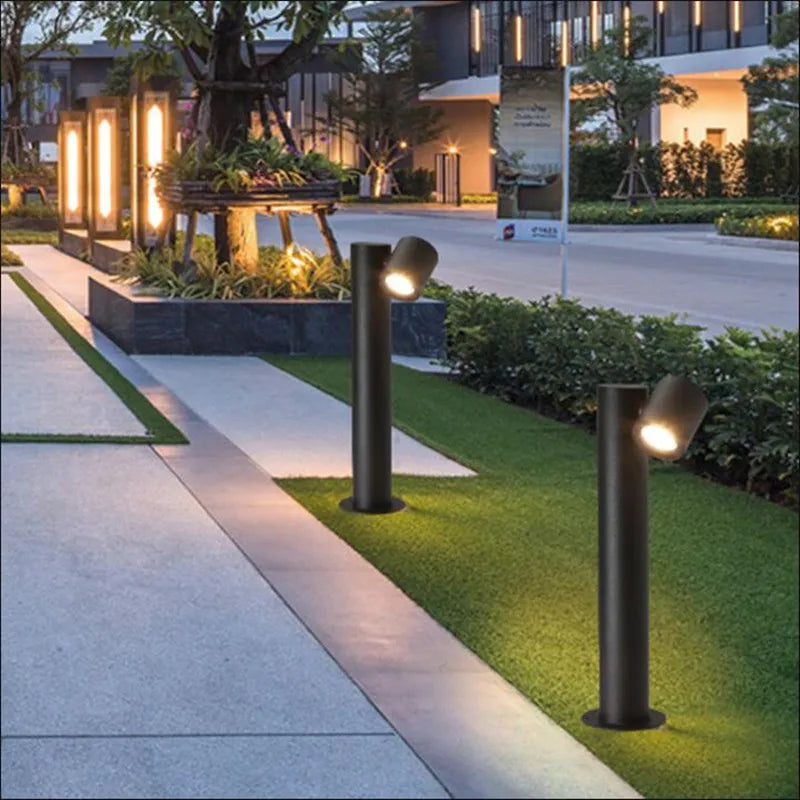 4PCS 9W 18W COB Waterproof LED Garden Lawn Lamp Modern Aluminum Pillar