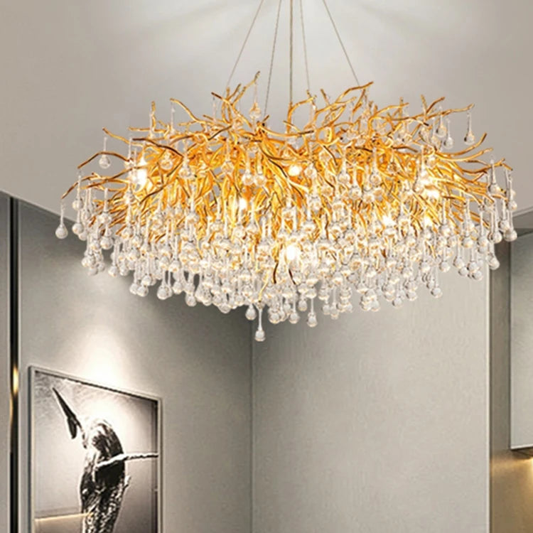 Luxury Modern Classics Simple Crystal Chandeliers For Living Room High