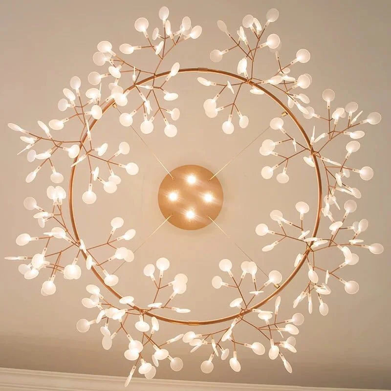 Nordic Firefly Chandelier  Modern Bedroom Pendant Lighting  Indoor