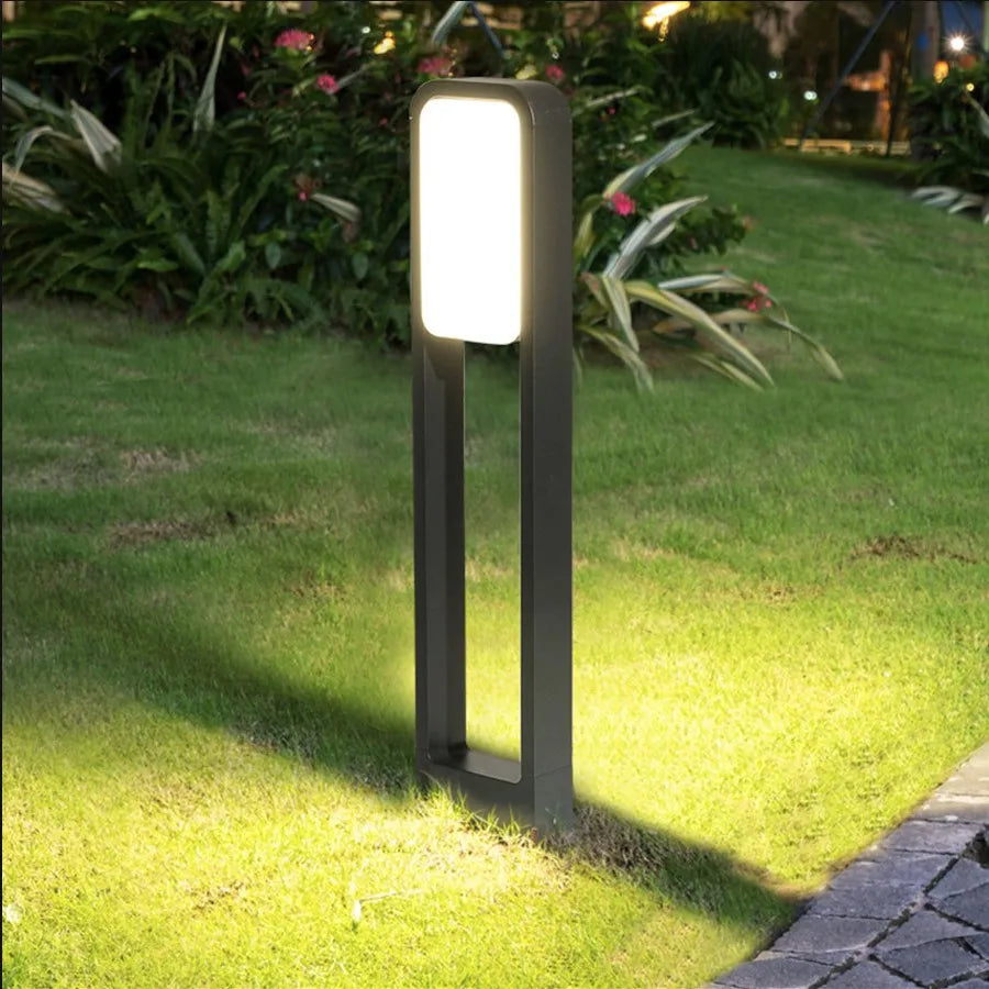 Bolared Columns 4PCS 20W 50CM/70CM Square Pole Bollard Column LED Light Villa Garden