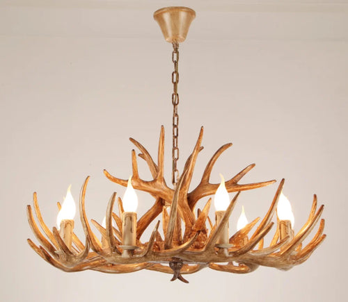 American rustic style  resin antler chandelier lighting antique