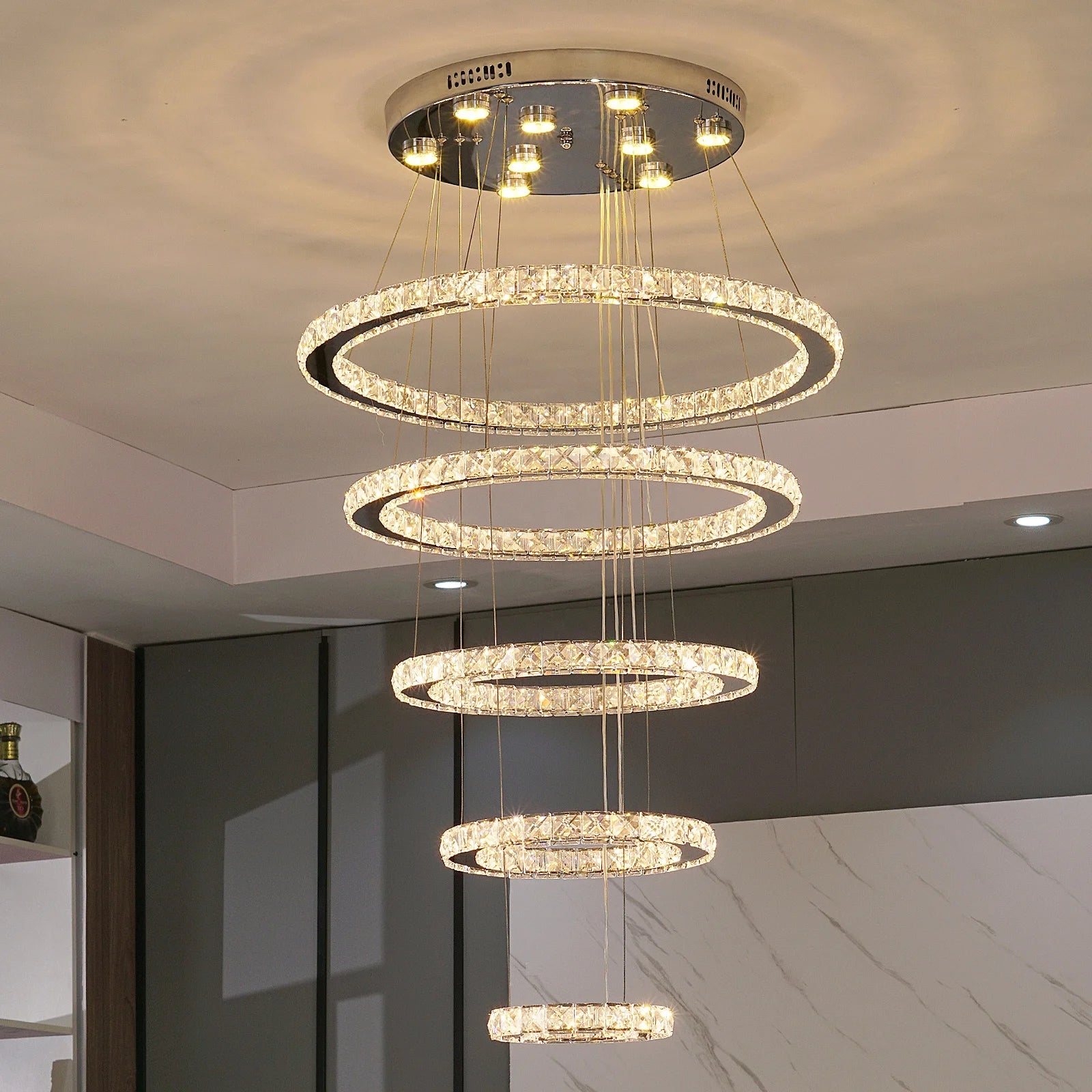 2M Long Stairwell Chandeliers For High Ceiling