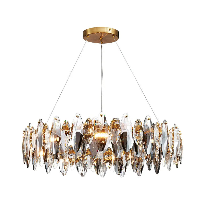 2020 New Led Chandelier Lights Designer Smoky Grey Lustre Cristal Lamp