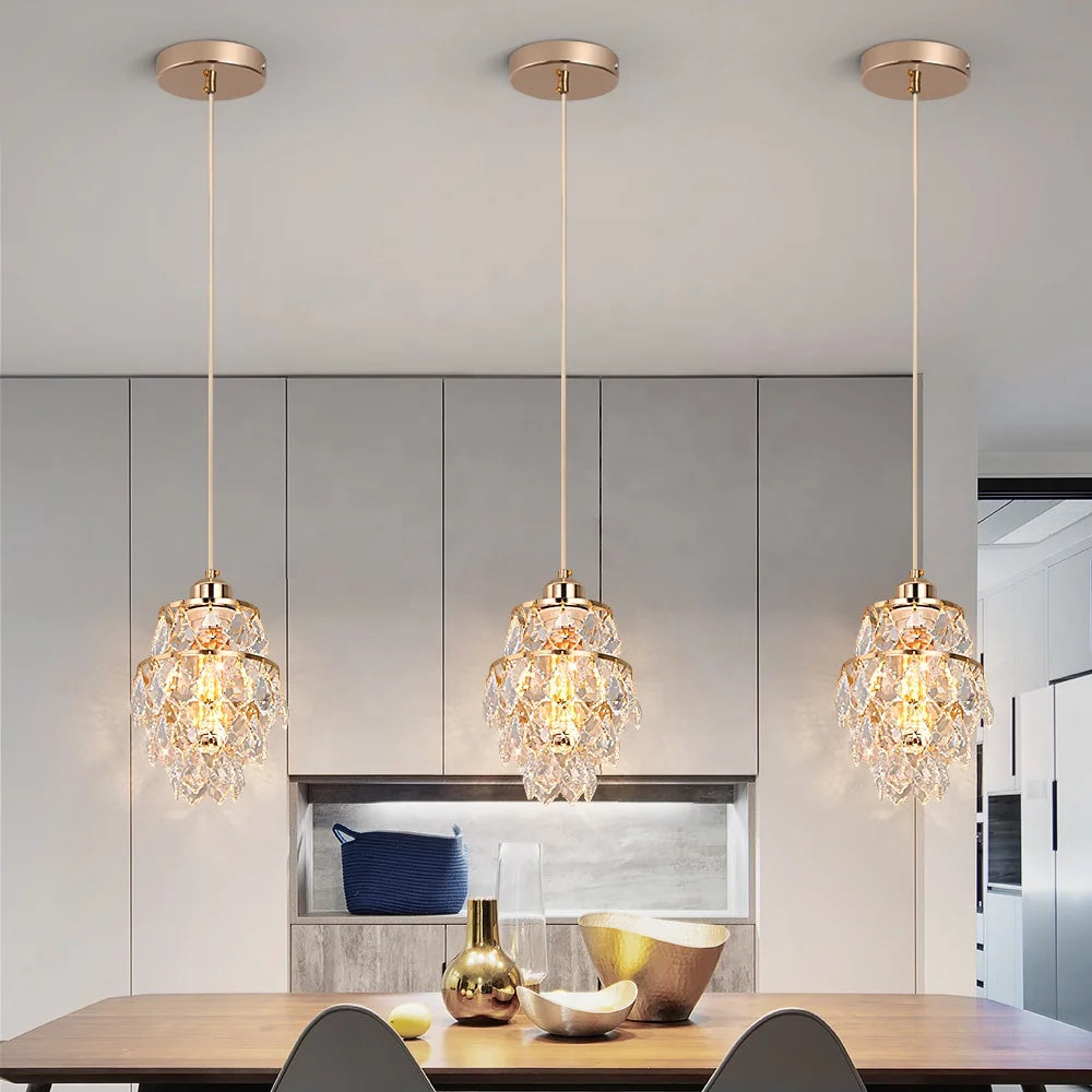 120cm Wire Hanging Crystal Modern Pendant Light