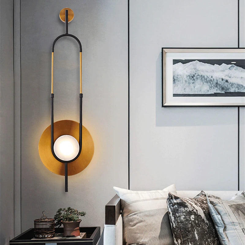 Modern Minimalist Living Room LED Wall Lamps Bedroom Bedside Aisle