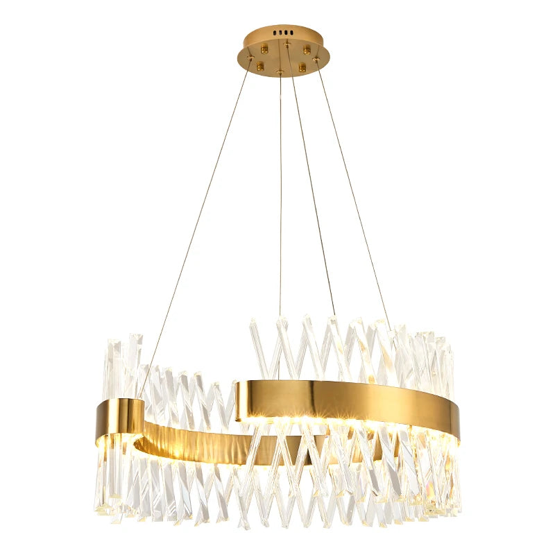Modern Luxury Chandelier LED Glass Ceiling Light Indoor Fixture