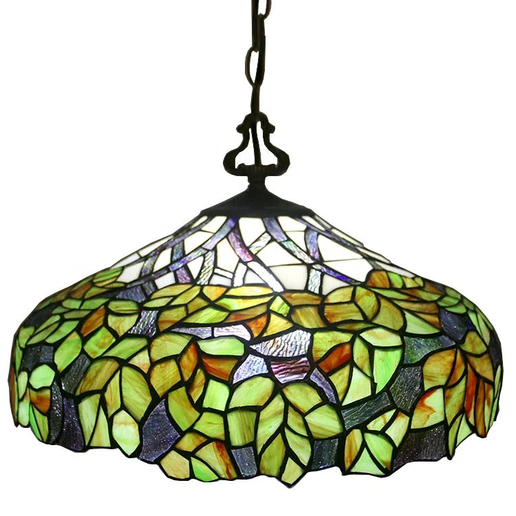 Victorian Tiffany-Style 2-Light Ceiling Pendant Fixture