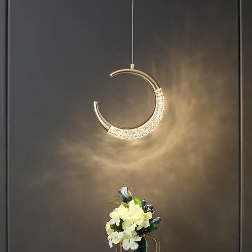 LED Moon Pendant Lights Nordic Indoor Acrylic Ceiling Lighting Bedside
