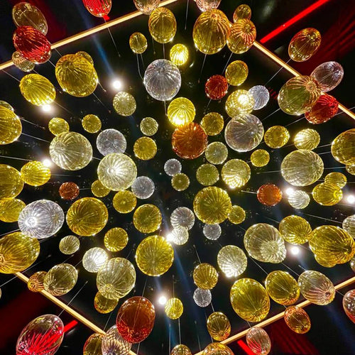 Modern Blown Glass Balls Decorative Custom Made Bubble Pendant