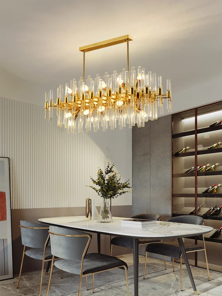 Round Light Luxury Living Room Crystal Simple Postmodern Nordic Dining