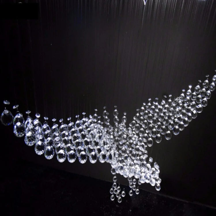 Villa Ceiling Lamp Eagle Crystal Chandelier Led Light Decorative Hotel