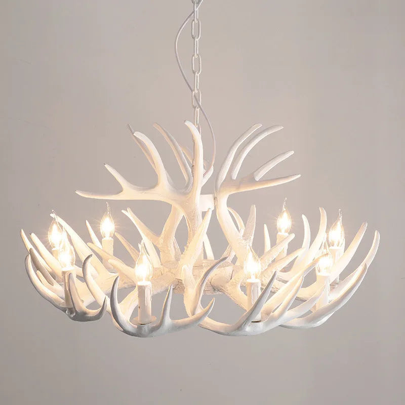 American rustic style  resin antler chandelier lighting antique