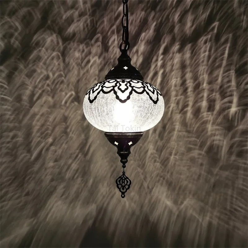 Big size Mediterranean style Art Deco Turkish ice-cracked Pendant Lamp