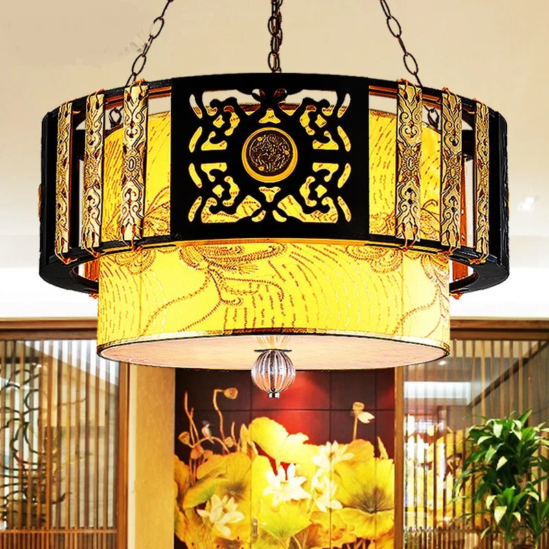 cloth pendant lamps Chinese style living room lamps lamp Classical
