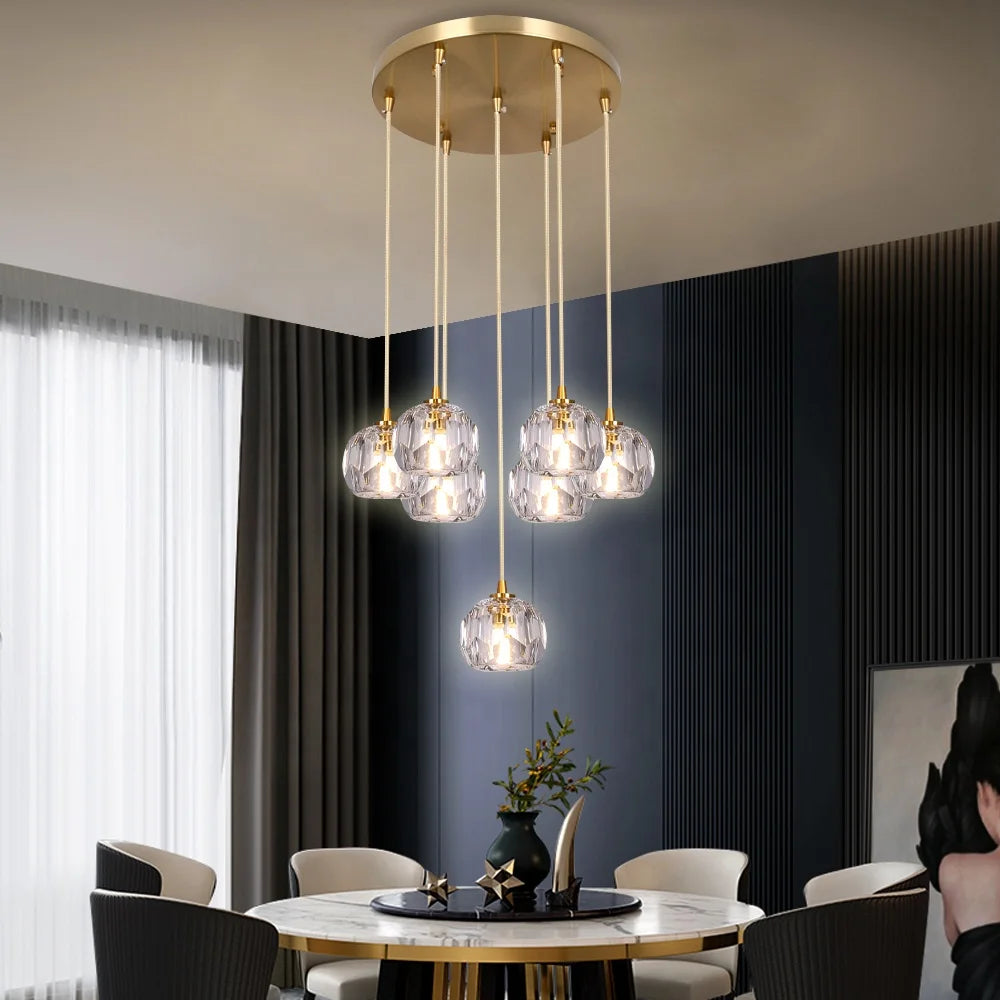 Head Cluster Chandelier Multiple LED Pendant Light