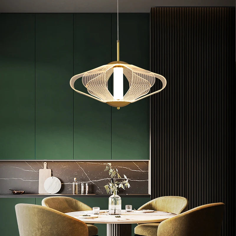 Modern LED Acrylic Pendant Light Luxury Creative Chandelier Living