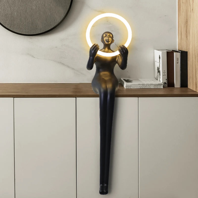 Creative Living Room Abstract Humanoid Art Floor Lamp Nordic Hotel