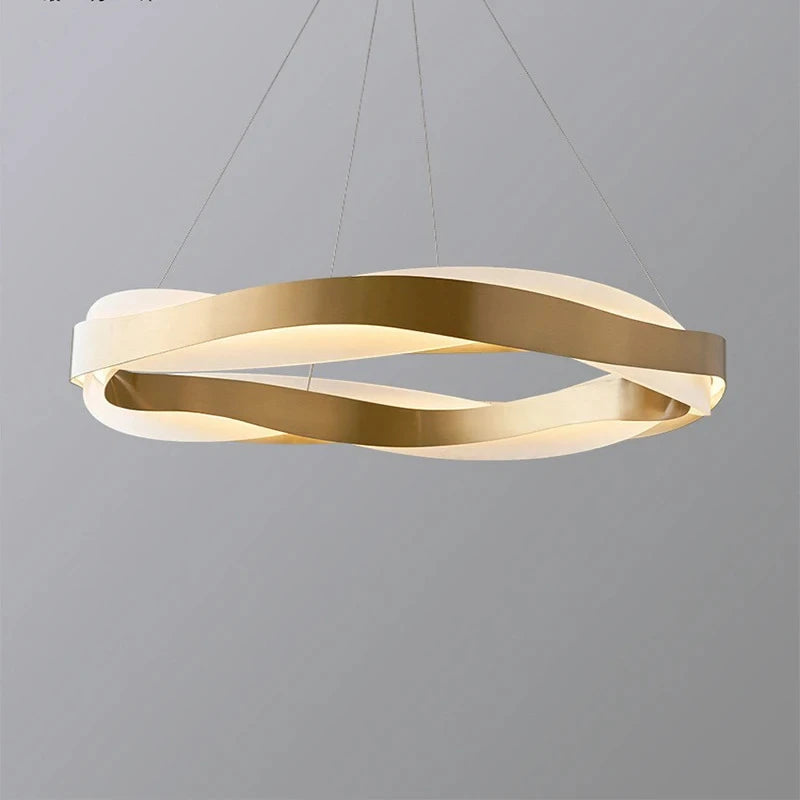 Gold Black Circle Chandeliers Home Decoration Pendant Light for