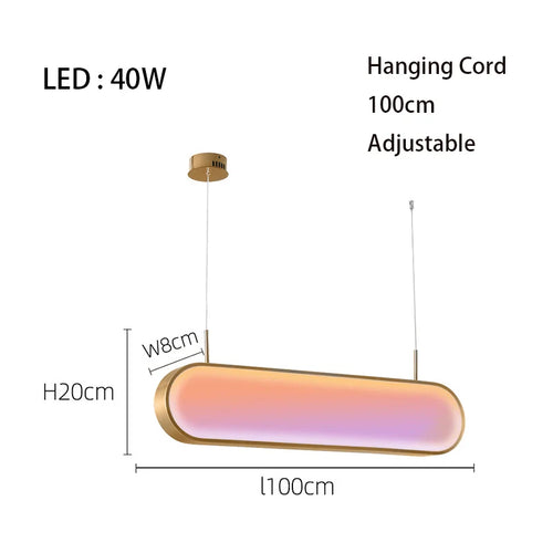 App Control RGB LED Light Pendant Lights Sunset Hanging Lamps for