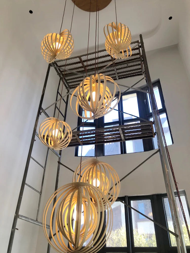 Art Rotating Moon Chandelier