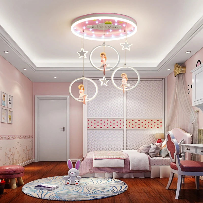 Led Children'S Bedroom Chandelier Modern Decoration  Lovely