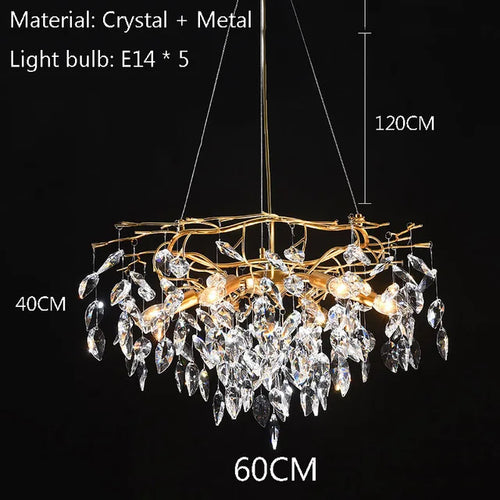 Artist Tree branch Chandelier luxury Modern living room Decorative