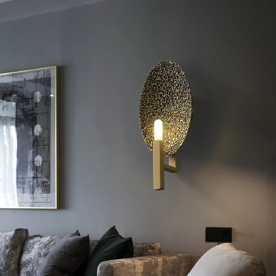 Modern LED copper wall lamp art simple living room bedroom dining room