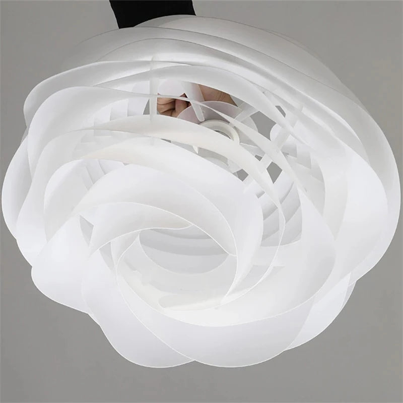 Designer White Rose Ceiling Chandelier For Bedroom Living