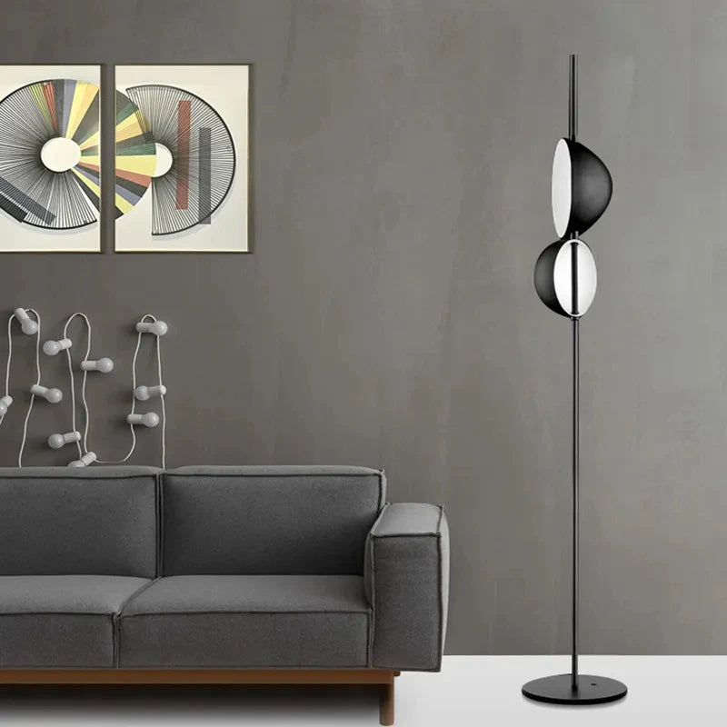 Black gold floor lamp LED minimalist Superluna Floor Lamp