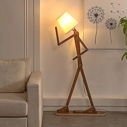 Nordic Home Decor Humanoid Floor Lamp LED E27 Puppet Children's Room