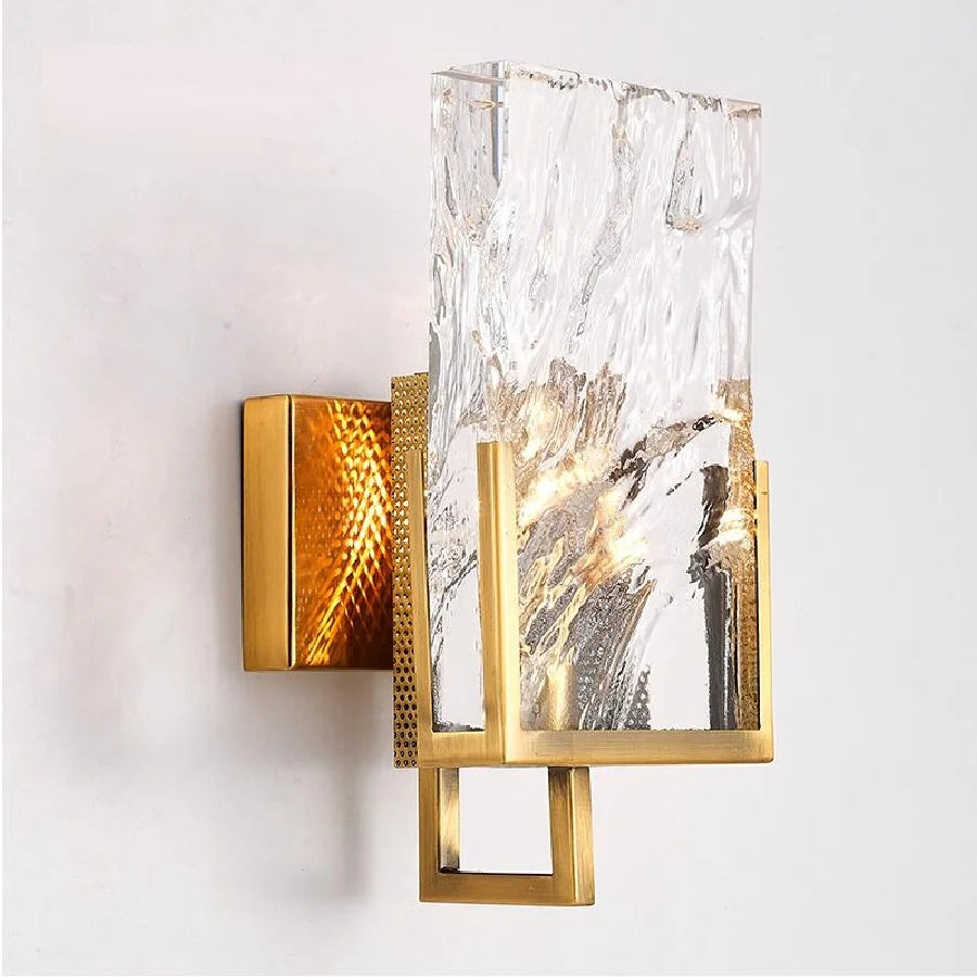 Modern crystal wall lamp light luxury irregular crystal living room