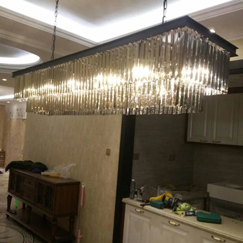 Crystal LED Ceiling Chandelier Light Modern Dining Kitchen Island