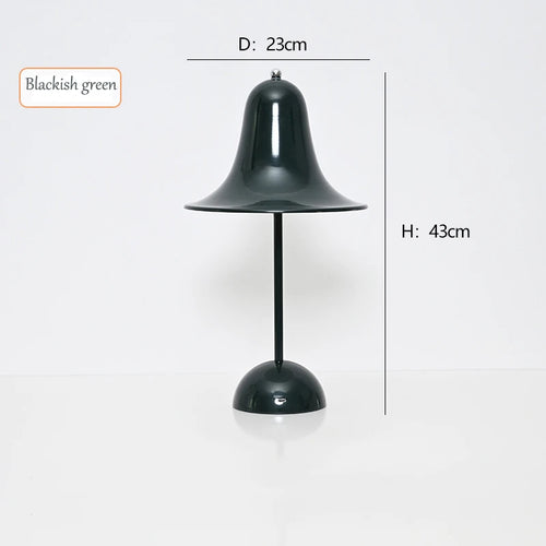 Bell Table Lamp Nightstand Light USB Rechargeable 2000mAh or AC