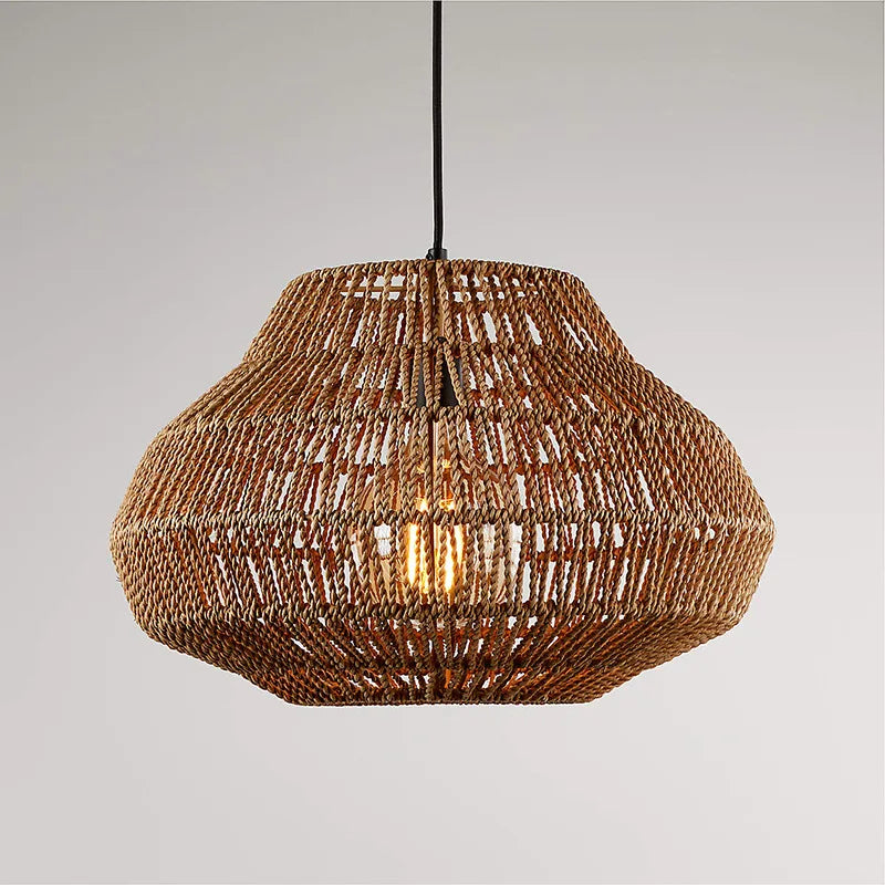 Australia-style restaurant chandelier handmade natural woven rattan