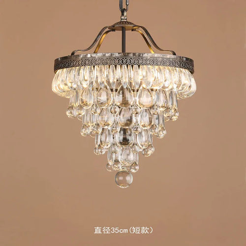 American Grape Crystal Chandelier Lighting Rustic Retro Round Living