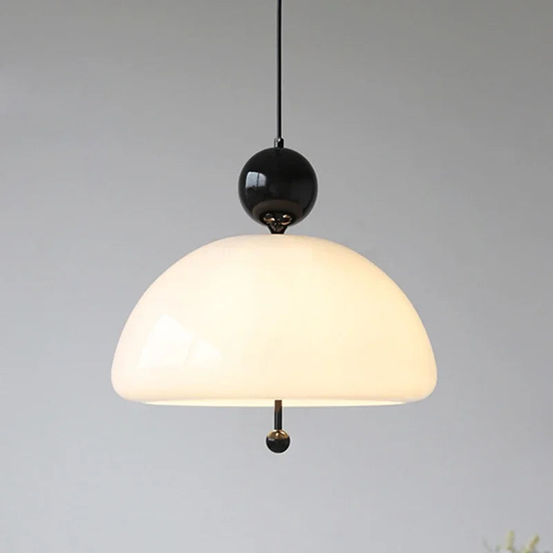 Simple Bauhaus Glass LED Pendant Lamp Retro Restaurant Coffee Shop