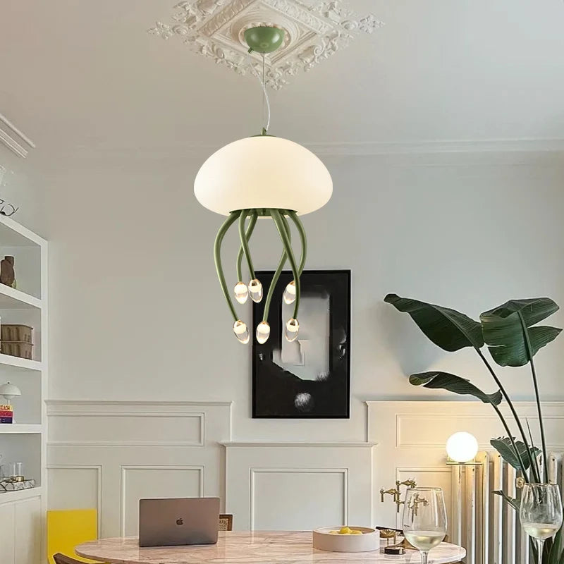 Cream style designer jellyfish chandelier minimalist and creative