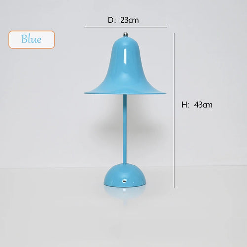 Bell Table Lamp Nightstand Light USB Rechargeable 2000mAh or AC