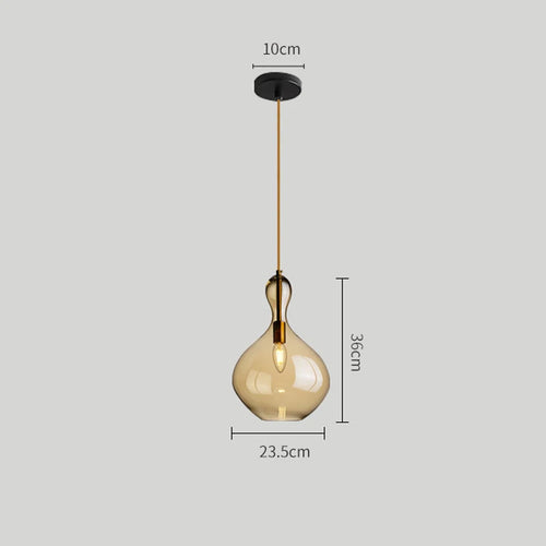 Amber Glass Pendant Lights for Living Room Dining Room Kitchen Island