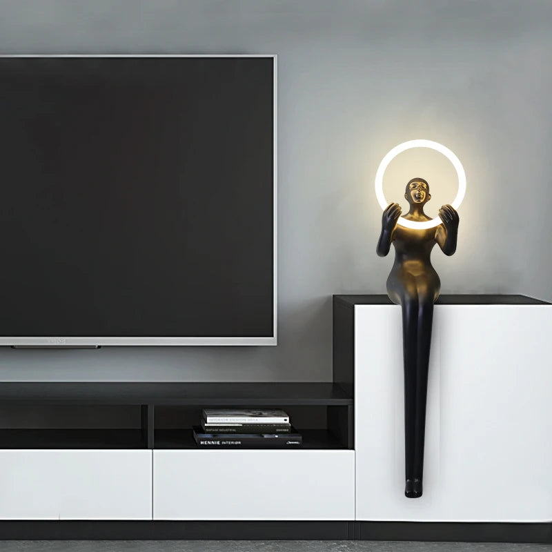 Creative Living Room Abstract Humanoid Art Floor Lamp Nordic Hotel