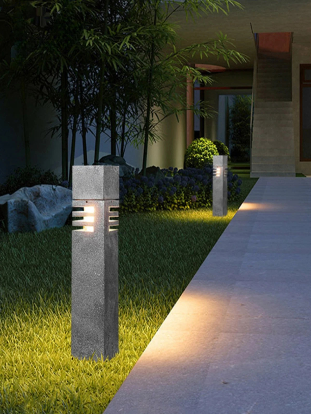 Outdoor lawn light, waterproof park, creative column lamp, garden