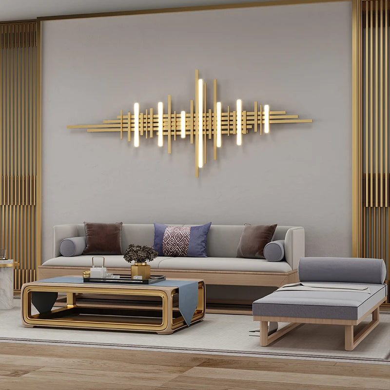 Modern Gold Wall Picture Fixture Lights LED Creative