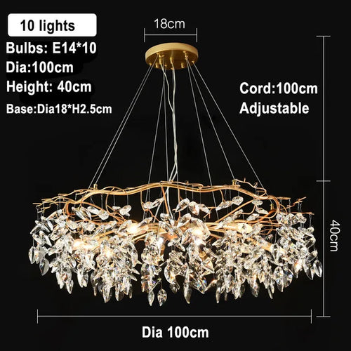 Artist Tree branch Chandelier luxury Modern living room Decorative