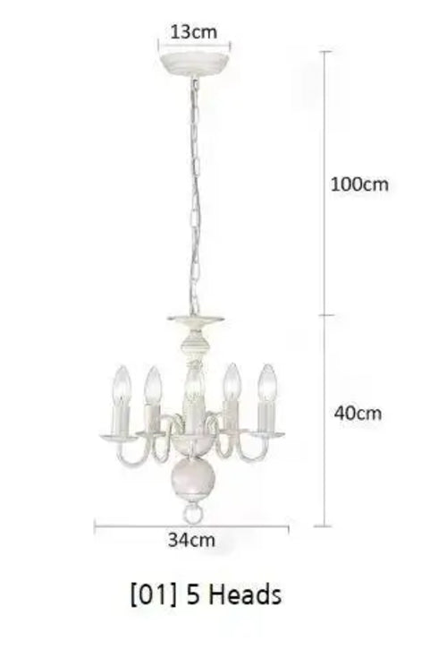 American Country Retro Candle Chandelier Living Room Dining Room Light