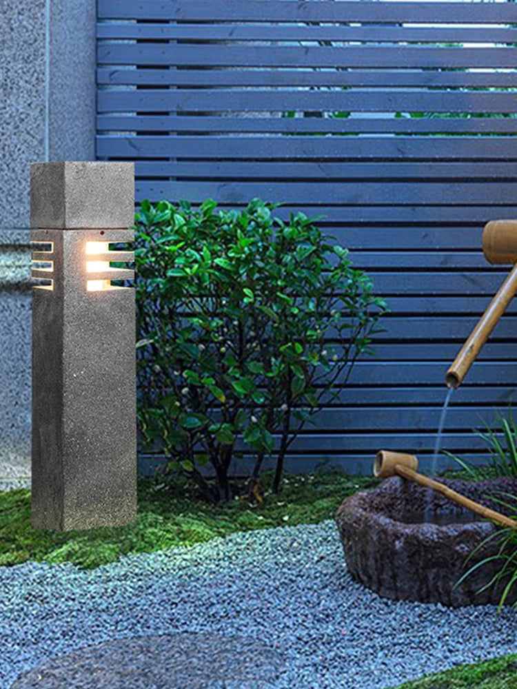 Outdoor lawn light, waterproof park, creative column lamp, garden
