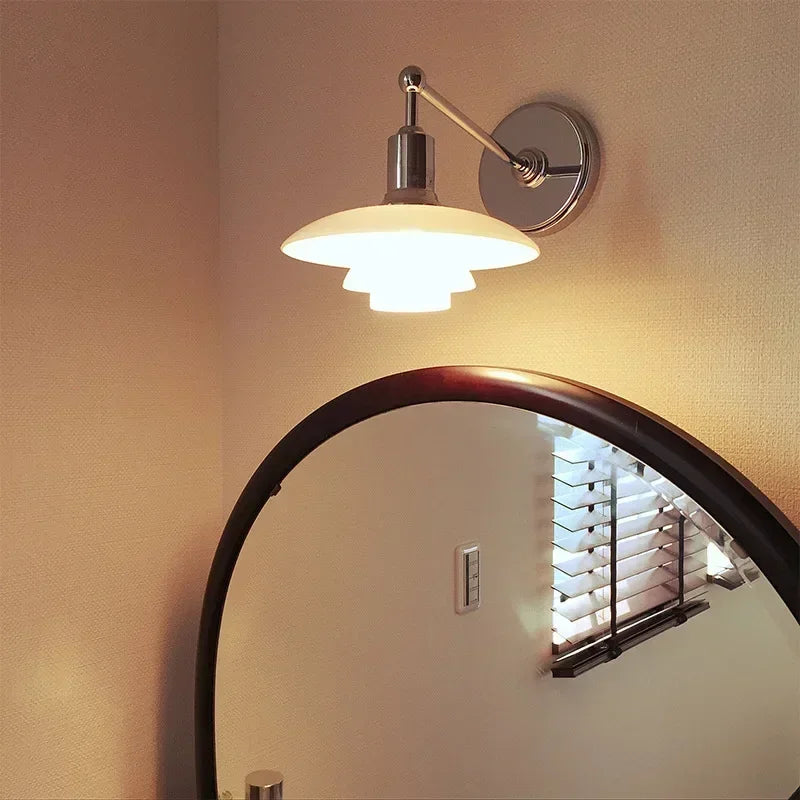 Glass Wall Lamp Nordic Ph Danish Designer Bedroom Bedside Lamp E27