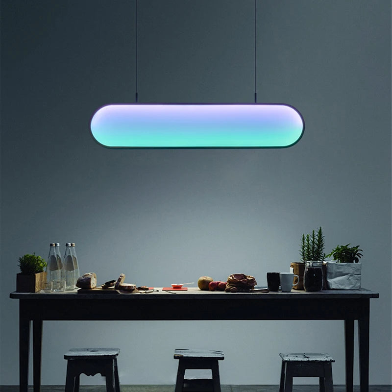 App Control RGB LED Light Pendant Lights Sunset Hanging Lamps for