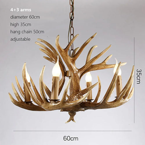 American Country Antler Pendant lights Candle Antler Chandelier