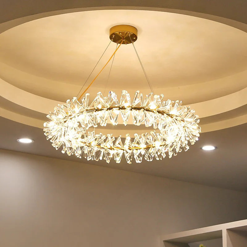 Modern Round Ring Crystal LED Chandelier