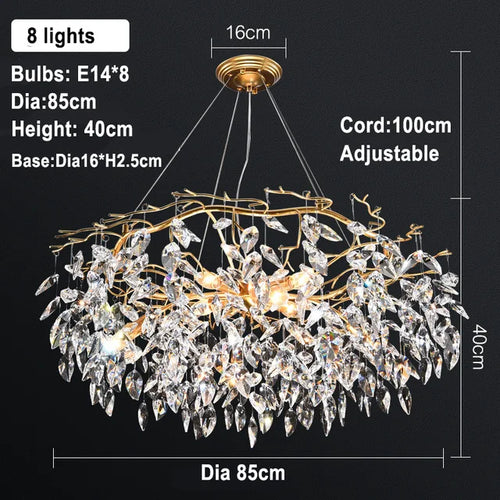 Artist Tree branch Chandelier luxury Modern living room Decorative